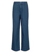 Nuenitta Pants Bottoms Trousers Wide Leg Blue Nümph