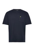 Textured Stripe T-Shirt Tops T-shirts Short-sleeved Navy Lyle & Scott