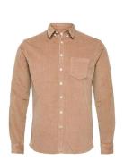 Johan Corduroy Shirt Tops Shirts Casual Brown Kronstadt