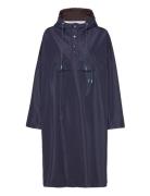 Solid Rain Poncho Outerwear Rainwear Rain Coats Navy Becksöndergaard