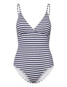 Ibiza Swimsuit Jacquard Badedrakt Badetøy Navy Missya