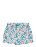 Printed Swimming Trunks Badeshorts Blue Mango