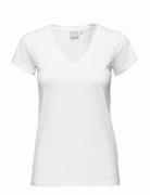 Rena V Tshirt Kntg Tops T-shirts & Tops Short-sleeved White InWear