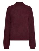 Ihkamara Ls10 Tops Knitwear Jumpers Burgundy ICHI