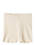 Rib Shorts Sine Bottoms Shorts Cream Wheat