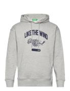 Sweater W/Hood Tops Sweat-shirts & Hoodies Hoodies Grey United Colors ...