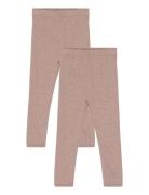 Melange 2-Pack Leggings Bottoms Leggings Beige Copenhagen Colors