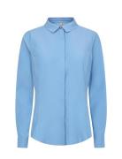 Sc-Netti Tops Shirts Long-sleeved Blue Soyaconcept