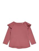 Blouse Ls - Girls Tops T-shirts Long-sleeved T-shirts Pink Fixoni