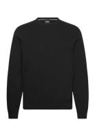 Pratello Tops Knitwear Round Necks Black BOSS