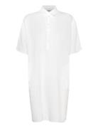 Mmlowana Linen Dress Knelang Kjole White MOS MOSH