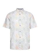 Comfort Printed Shirt Tops Shirts Short-sleeved White Tom Tailor