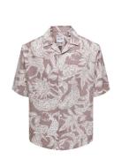 Onsden Life Rlx Ss Graphic Aop Shirt Tops Shirts Short-sleeved Pink ON...