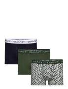 G Pattern Trunk 3-Pack Boksershorts Green GANT