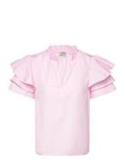 Madina Tops Blouses Short-sleeved Pink Baum Und Pferdgarten