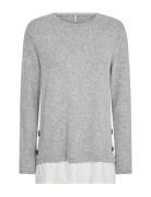 Sc-Biara Tops Knitwear Jumpers Grey Soyaconcept