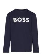 Long Sleeve T-Shirt Tops T-shirts Long-sleeved T-shirts Navy BOSS