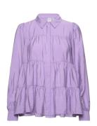 Yaspala Ls Shirt S. Noos Tops Blouses Long-sleeved Purple YAS