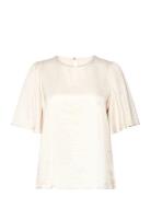 Slfreya 2/4 Top B Tops Blouses Short-sleeved Cream Selected Femme