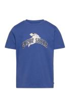 Printed T-Shirt Tops T-shirts Short-sleeved Blue Tom Tailor