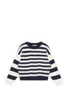 Nmfvelisa Ls Boxy Knit O Tops Knitwear Pullovers Navy Name It