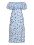 Floriana Ciarra Organza Dress Knelang Kjole Blue French Connection