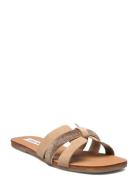 Edriah Sandal Flate Sandaler Beige Steve Madden