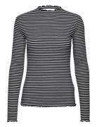 Candacekb Stripe Ls Tops T-shirts & Tops Long-sleeved Navy Karen By Si...