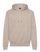 We_Dye_Hood Tops Sweat-shirts & Hoodies Hoodies Beige BOSS