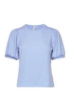 Objjamie S/S Top Noos Tops Blouses Short-sleeved Blue Object