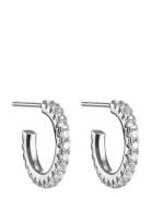 Celine Crystal Hoop Accessories Jewellery Earrings Hoops Silver By Jol...