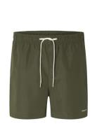 Slhdane Swimshorts W Badeshorts Green Selected Homme