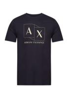 T-Shirt Tops T-shirts Short-sleeved Blue Armani Exchange