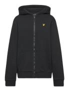 Zip Through Hoodie Tops Sweat-shirts & Hoodies Hoodies Black Lyle & Sc...