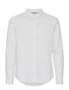 Cfanton 0053 Cc Ls Linen Mix Shirt Tops Shirts Casual White Casual Fri...