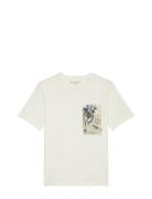 T-Shirts Short Sleeve Tops T-shirts Short-sleeved Cream Marc O'Polo