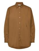 Afternoon Shirt Tops Shirts Long-sleeved Brown H2O Fagerholt