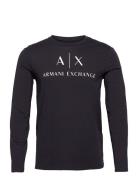 T-Shirt Tops T-shirts Long-sleeved Black Armani Exchange