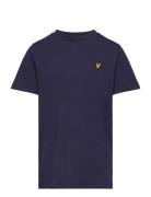 Plain T-Shirt Tops T-shirts Short-sleeved Navy Lyle & Scott