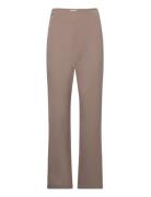 Objlisa Belle Wide Pant Noos Bottoms Trousers Wide Leg Beige Object