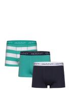 Stripe Trunk 3-Pack Boksershorts Green GANT