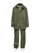 Basic Rainwear Suit -Solid Outerwear Rainwear Rainwear Sets Green CeLa...