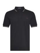 Twin Tipped Fp Shirt Tops Polos Short-sleeved Black Fred Perry