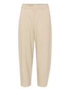 Kamerle Pants Cropped Bottoms Trousers Suitpants Beige Kaffe