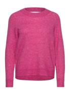 Slflulu Ls Knit O-Neck Noos Tops Knitwear Jumpers Pink Selected Femme