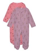 Nightsuit W/F -Buttons 2-Pack Pyjamas Sie Jumpsuit Multi/patterned Pip...