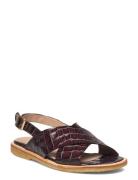 Sandals - Flat - Open Toe - Op Flate Sandaler Brown ANGULUS