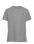 Cotton Jersey Crewneck Tee Tops T-shirts Short-sleeved Grey Ralph Laur...