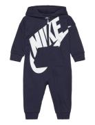 Nkn All Day Play Coverall Langermet Bodysuit Navy Nike