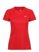 Women Core Running T-Shirt S/S Sport T-shirts & Tops Short-sleeved Red...